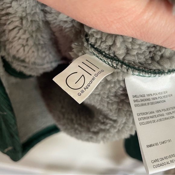 Green Bay Packers | Full Zip Sherpa Lined Green & Gold Jacket - Picture 9 of 10